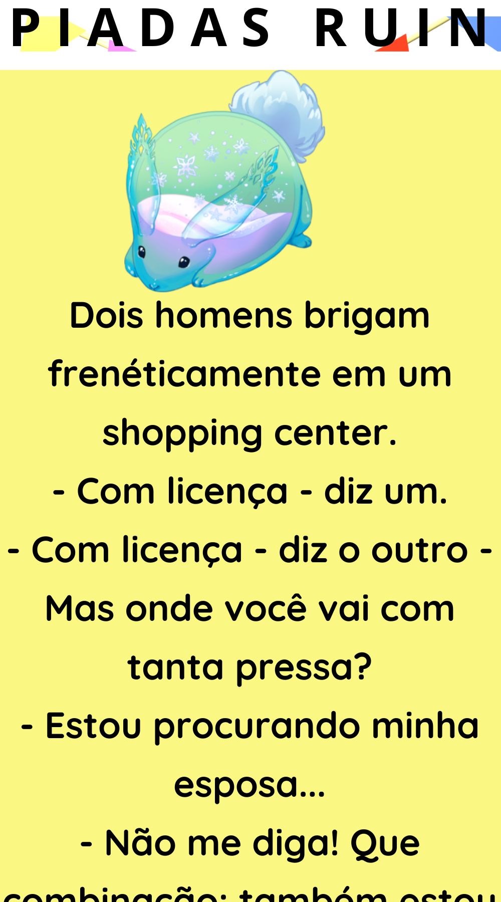 Dois homens brigam frenéticamente em um shopping center