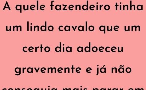 A quele fazendeiro tinha um lindo cavalo