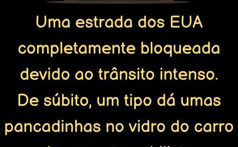 Uma estrada dos EUA completamente bloqueada