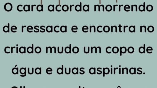 O cara acorda morrendo de ressaca