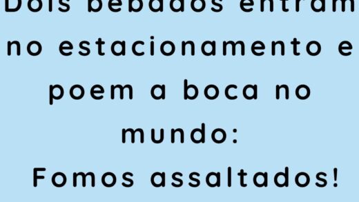 Dois bêbados entram no estacionamento