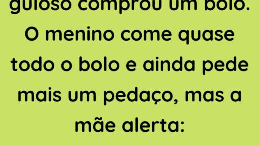 A mãe de um menino guloso comprou