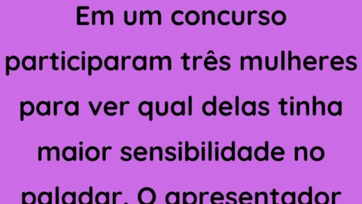 Em um concurso participaram três mulheres