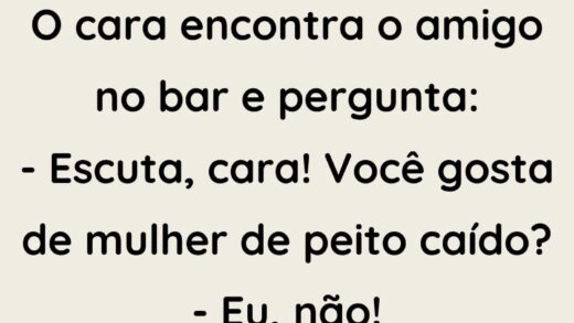 O cara encontra o amigo no bar