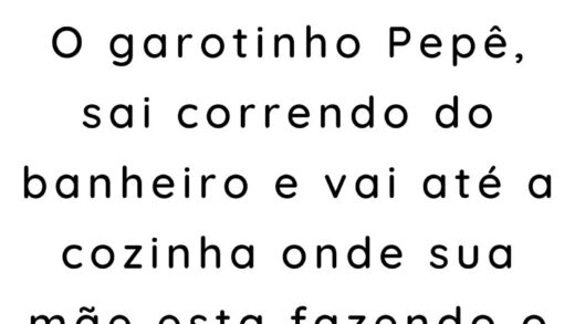 O garotinho Pepê sai correndo do