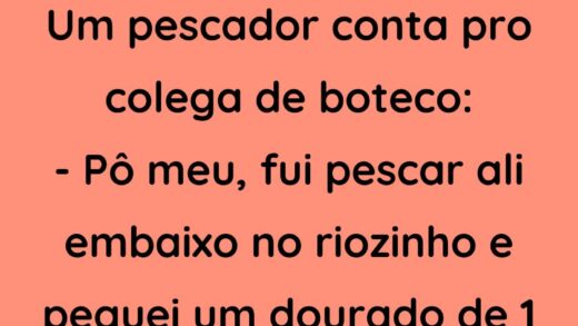 Um pescador conta pro colega de boteco