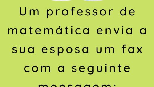 Um professor de matemática envia