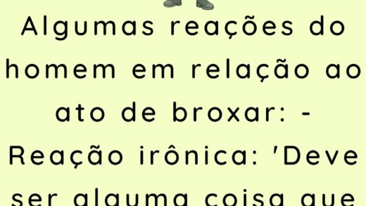 Algumas reações do homem em relação