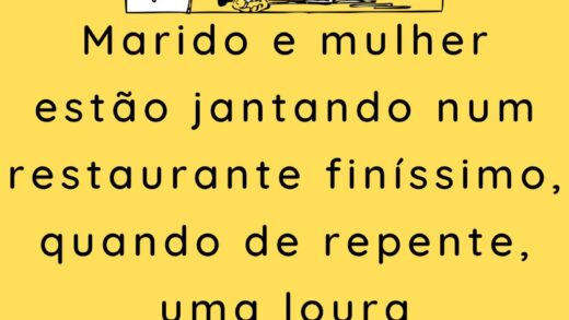 Marido e mulher estão jantando num