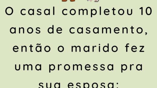 O casal completou 10 anos de casamento