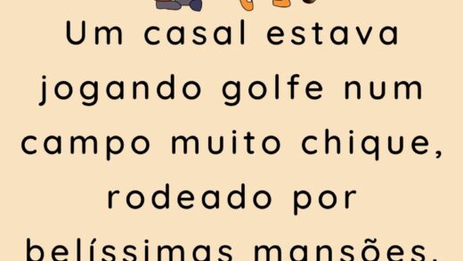 Um casal estava jogando golfe num