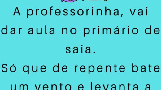 A professorinha vai dar aula no