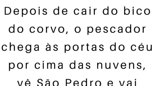 Depois de cair do bico do corvo