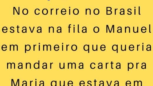 No correio no Brasil estava na fila