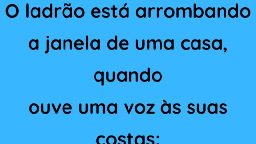 O ladrão está arrombando a janela