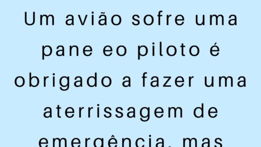 Um avião sofre uma pane eo piloto