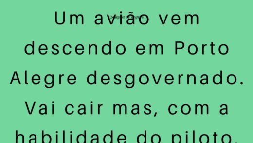 Um avião vem descendo em Porto