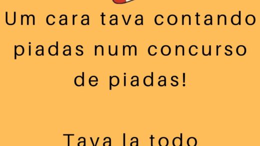 Um cara tava contando piadas num concurso