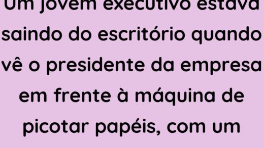 Um jovem executivo estava saindo do escritório