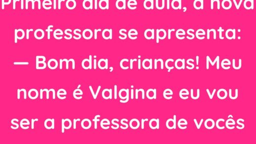 A nova professora se apresenta