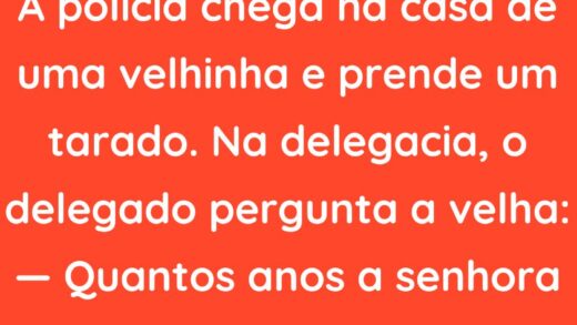 A polícia chega na casa de uma velhinha e prende um tarado