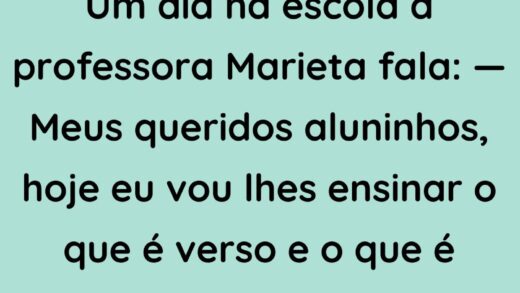 Um dia na escola a professora Marieta fala