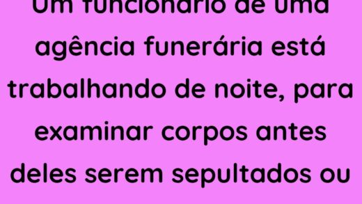 Um funcionário de uma agência funerária