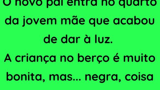 O novo pai entra no quarto da jovem