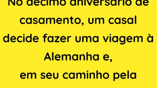 Um casal decide fazer uma viagem à Alemanha e