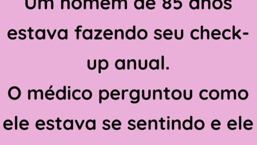 Um homem de 85 anos estava fazendo