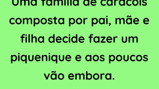 Uma família de caracóis composta por pai