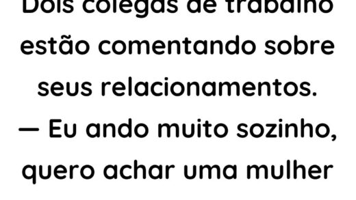 Dois colegas de trabalho estão comentando