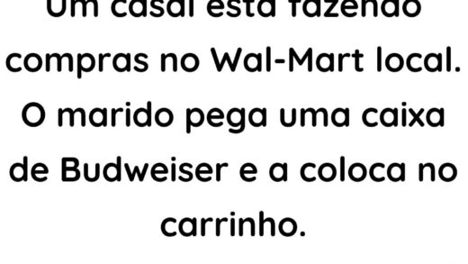 Um marido e uma esposa estão comprando