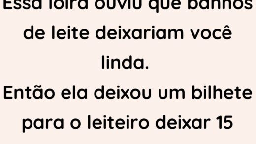 Essa loira ouviu que banhos de leite deixariam você linda