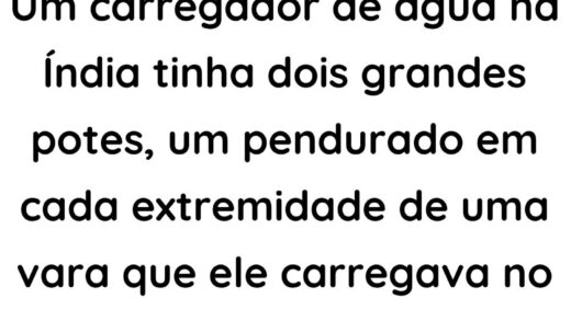 Um carregador de água na Índia tinha