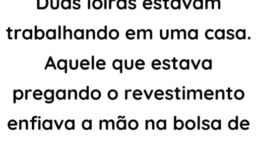 Duas loiras estavam trabalhando em uma casa