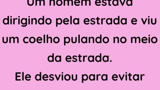 Um homem estava dirigindo pela rodovia