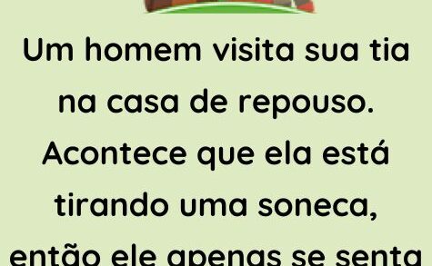 Um homem visita sua tia na casa de repouso