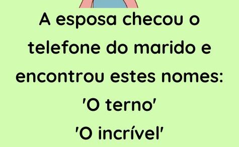 A esposa checou o telefone do marido