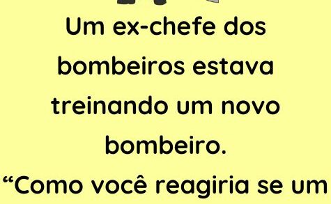 Um novo bombeiro estava sendo treinado