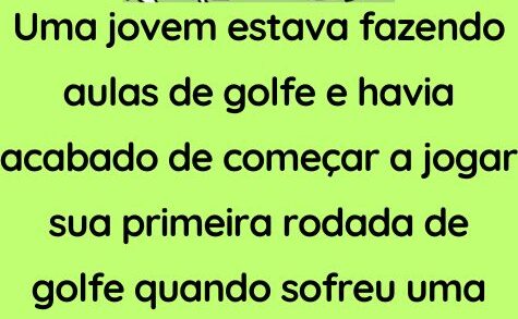 Uma jovem mulher fazendo aula de golfe