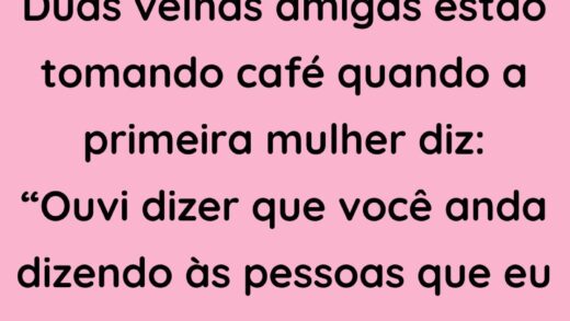 Dois velhos amigos estao tomando cafe