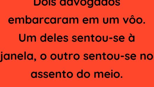 Dois advogados embarcaram em um voo